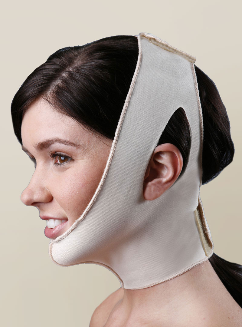 T-118H High Compression Two Strap Neck & Facial Support